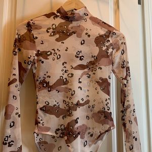 Forever 2q printed body suit